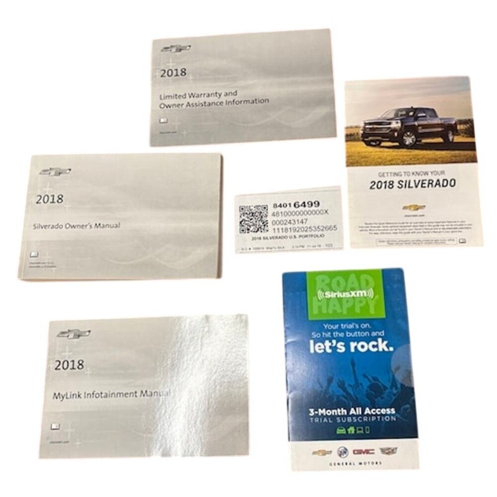 2018 Chevy Silverado Complete Owner’s Manual Set OEM w Case MyLink Infotainment